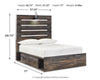 Drystan Full Panel Bed with 2 Storage Drawers - Multi