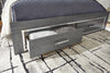 Lodanna Queen Panel Bed with 2 Storage Drawers - Gray
