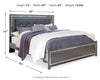 Lodanna King Panel Bed - Gray