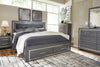 Lodanna King Panel Bed with 2 Storage Drawers - Gray