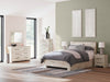 Lawroy Queen Panel Bed with Storage - Light Natural