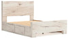 Lawroy Full Panel Bed with Storage - Light Natural (B2310B42)