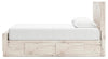 Lawroy Queen Panel Bed with Storage - Light Natural