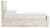 Lawroy Queen Panel Bed with Storage - Light Natural