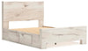 Lawroy Queen Panel Bed with Storage - Light Natural (B2310B6)