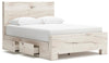 Lawroy Queen Panel Bed with Storage - Light Natural (B2310B6)