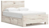 Lawroy Queen Panel Bed with Storage - Light Natural (B2310B6)