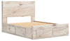 Lawroy Queen Panel Storage Bed - Light Natural (B2310B9)