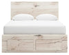 Lawroy Queen Panel Storage Bed - Light Natural (B2310B9)