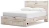Lawroy Queen Panel Storage Bed - Light Natural