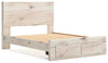 Lawroy Queen Panel Storage Bed - Light Natural