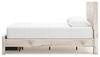 Lawroy Queen Panel Storage Bed - Light Natural