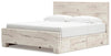 Lawroy King Panel Bed with Storage - Light Natural (B2310B13)
