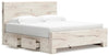Lawroy King Panel Bed with Storage - Light Natural (B2310B13)