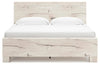 Lawroy King Panel Bed with Storage - Light Natural
