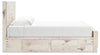 Lawroy King Panel Bed with Storage - Light Natural
