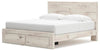 Lawroy King Panel Storage Bed - Light Natural