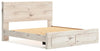 Lawroy King Panel Storage Bed - Light Natural