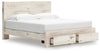 Lawroy King Panel Storage Bed - Light Natural
