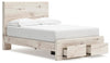 Lawroy Full Panel Storage Bed - Light Natural
