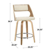 Cecina 24" Fixed-Height Counter Stool - Set of 2