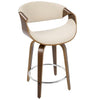 Curvini 24'' Fixed Height Counter Stool - Set of 2