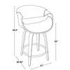 Curvini 24'' Fixed Height Counter Stool - Set of 2