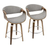 Curvini 24" Fixed-Height Counter Stool - Set of 2