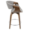 Curvini 24" Fixed-Height Counter Stool - Set of 2