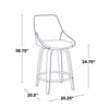 Diana 24" Fixed-Height Counter Stool - Set of  2