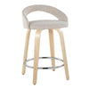Grotto Upholstered 24" Fixed-Height Counter Stool - Set of 2
