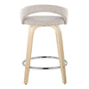 Grotto Upholstered 24" Fixed-Height Counter Stool - Set of 2