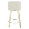 Toriano 24" Fixed-Height Counter Stool - Set of 2