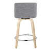 Toriano 24" Fixed-Height Counter Stool - Set of 2