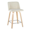Toriano 24" Fixed-Height Counter Stool - Set of 2