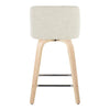 Toriano 24" Fixed-Height Counter Stool - Set of 2