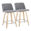Toriano 24" Fixed-Height Counter Stool - Set of 2