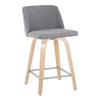 Toriano 24" Fixed-Height Counter Stool - Set of 2