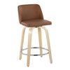 Toriano 24" Fixed-Height Counter Stool - Set of 2