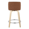 Toriano 24" Fixed-Height Counter Stool - Set of 2
