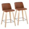 Toriano 24" Fixed Height Counter Stool - Set of 2