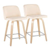 Toriano 24" Fixed Height Counter Stool - Set of 2