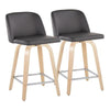 Toriano 24" Fixed Height Counter Stool - Set of 2