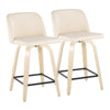 Toriano 24" Fixed Height Counter Stool - Set of 2
