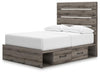 Graystorm Full Panel Bed with Storage