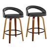 Grotto Upholstered 25" Fixed-Height Counter Stool - Set of 2
