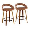 Grotto Upholstered 25" Fixed-Height Counter Stool - Set of 2