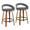 Grotto Upholstered 25" Fixed-Height Counter Stool - Set of 2