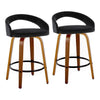 Grotto Upholstered 26" Fixed-Height Counter Stool - Set of 2