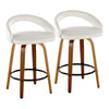 Grotto Upholstered 26" Fixed-Height Counter Stool - Set of 2